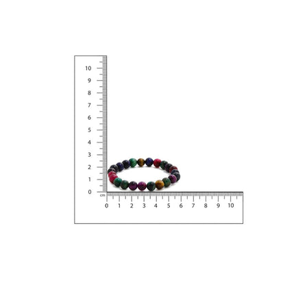 Ruby Raang Studio Red Carnelian, Lapis Lazuli, Amethyst & Green Avanturine Crystal Beads Bracelet