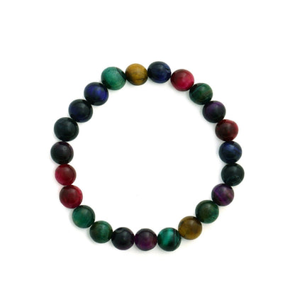 Ruby Raang Studio Red Carnelian, Lapis Lazuli, Amethyst & Green Avanturine Crystal Beads Bracelet