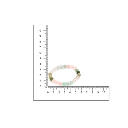 Ruby Raang Studio Multi-Coloured Pastel Shade Crystal Bracelet