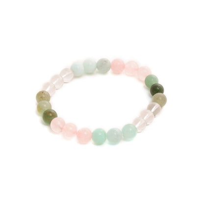 Ruby Raang Studio Multi-Coloured Pastel Shade Crystal Bracelet