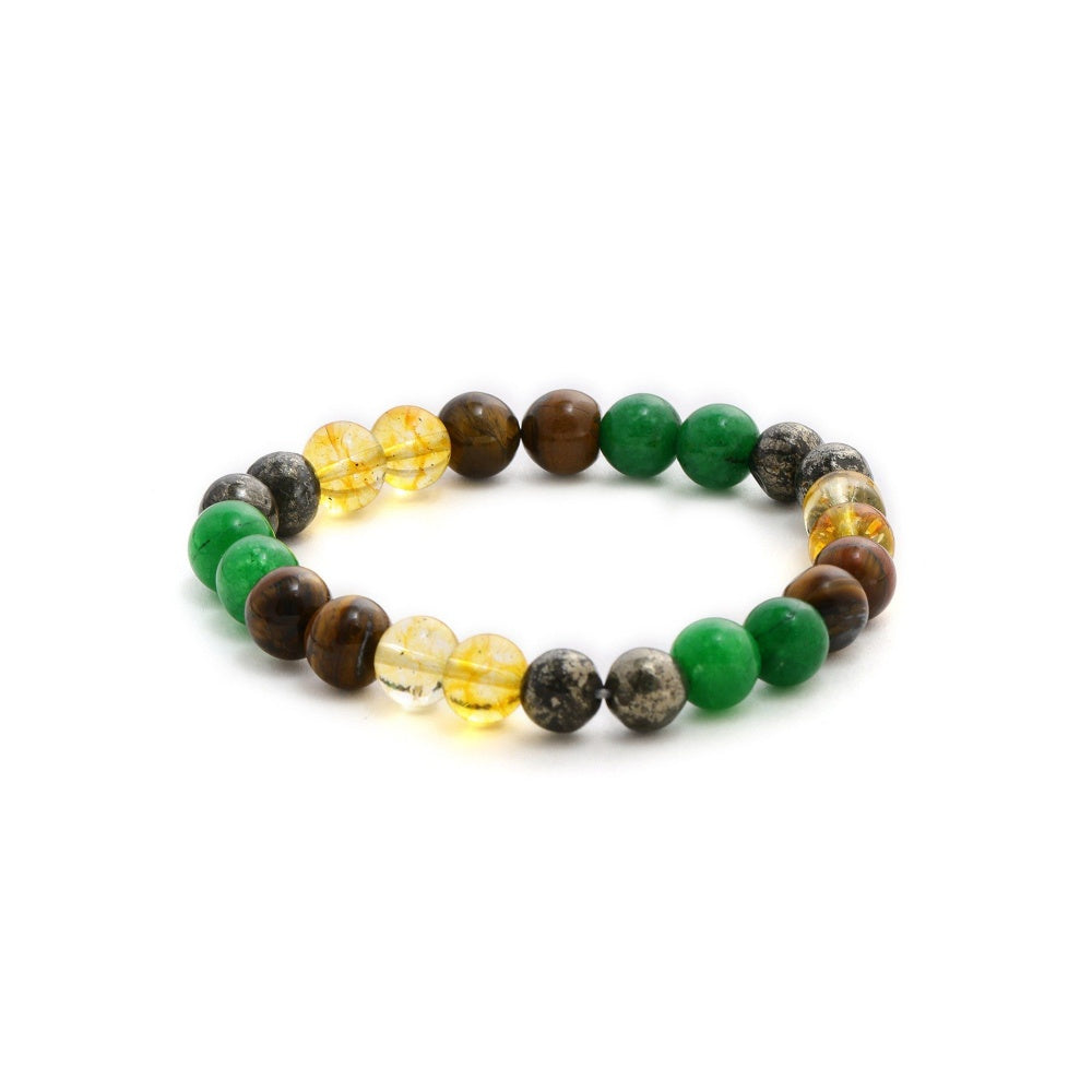 Ruby Raang Studio Avanturine Multicoloured Crystal Beads Bracelet -Multi-Color