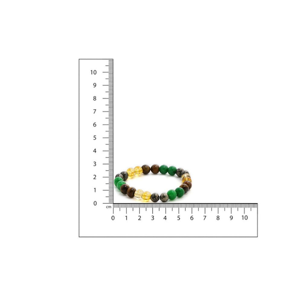 Ruby Raang Studio Avanturine Multicoloured Crystal Beads Bracelet -Multi-Color