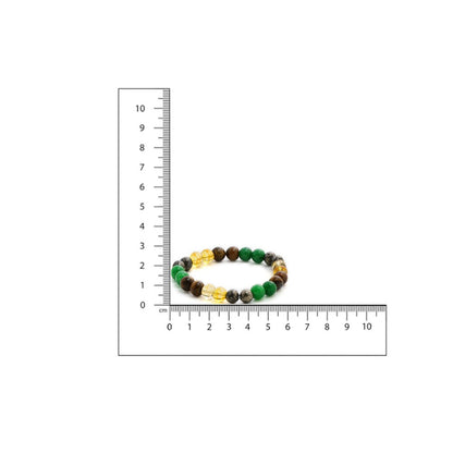 Ruby Raang Studio Avanturine Multicoloured Crystal Beads Bracelet -Multi-Color