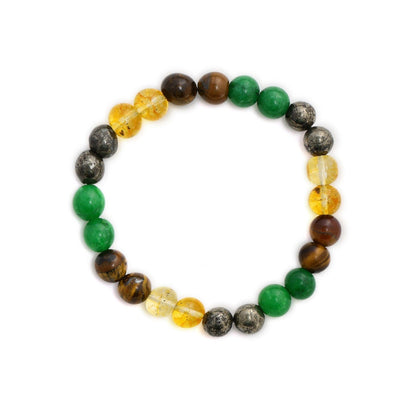 Ruby Raang Studio Avanturine Multicoloured Crystal Beads Bracelet -Multi-Color