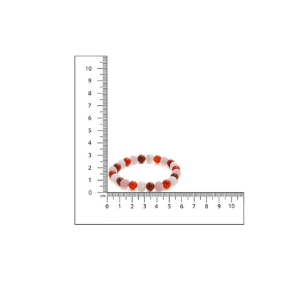 Ruby Raang Studio Red Carnelian, Amethyst Beads Bracelet -Multi-Color