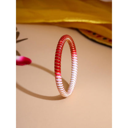 Ruby Raang Studio Multi-Color Brass Gold Plated Fusion Bangle