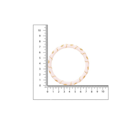 Ruby Raang Studio White Brass Gold Plated Fusion Bangle