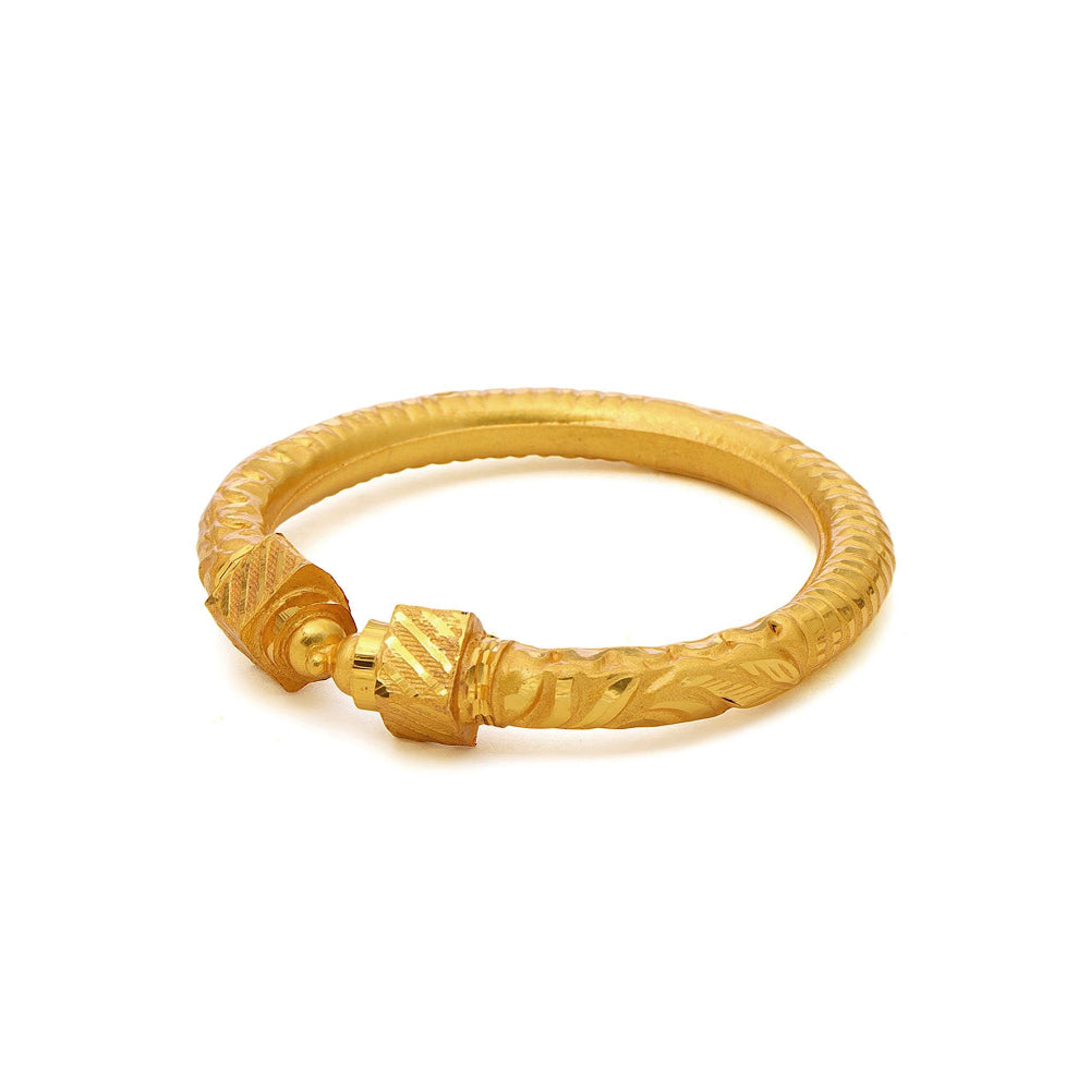 Ruby Raang Studio Gold Brass Gold Plated Statement Bangle