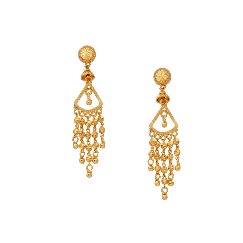 Ruby Raang Studio Gold Brass Gold Plated Kundan Pair Of Earrings