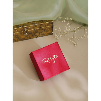 Ruby Raang Studio Yellow Brass Gold Plated Kundan Necklace