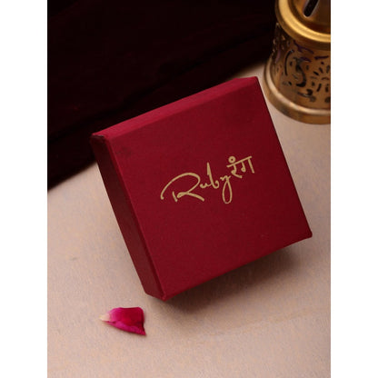 Ruby Raang Studio Red Brass Gold Plated Kundan Necklace