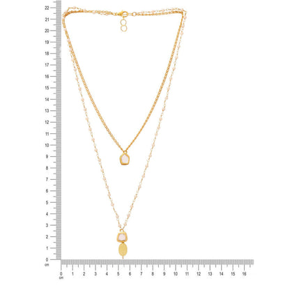 Ruby Raang Studio Yellow Brass Gold Plated Kundan Necklace