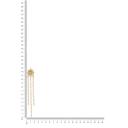 Ruby Raang Studio White Brass Gold Plated Kundan Pair Of Earrings