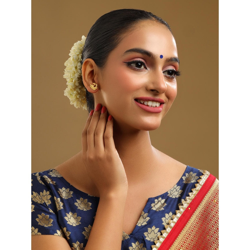 Ruby Raang Studio Gold Brass Gold Plated Statement Pair Of Earrings