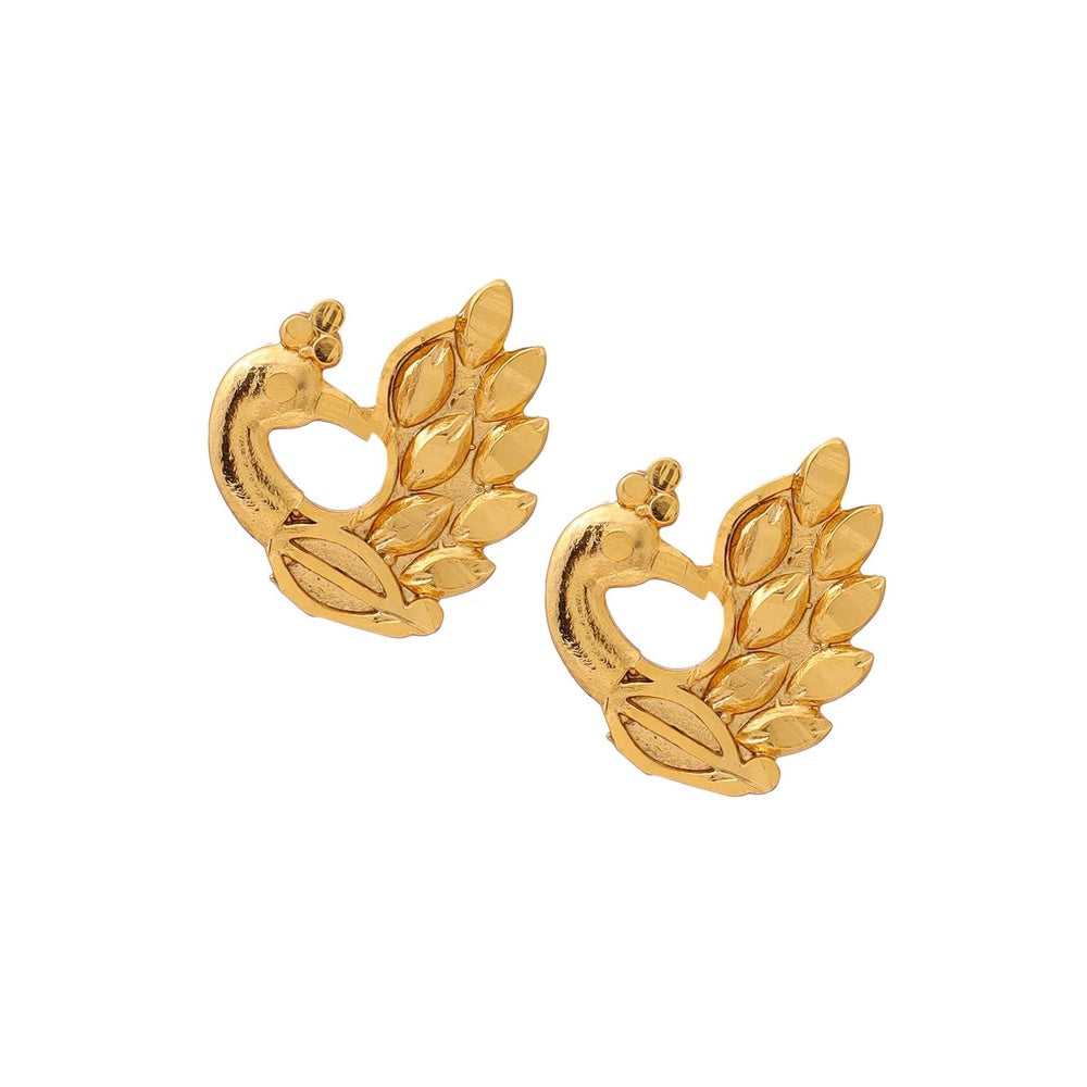 Ruby Raang Studio Gold Brass Gold Plated Statement Pair Of Earrings