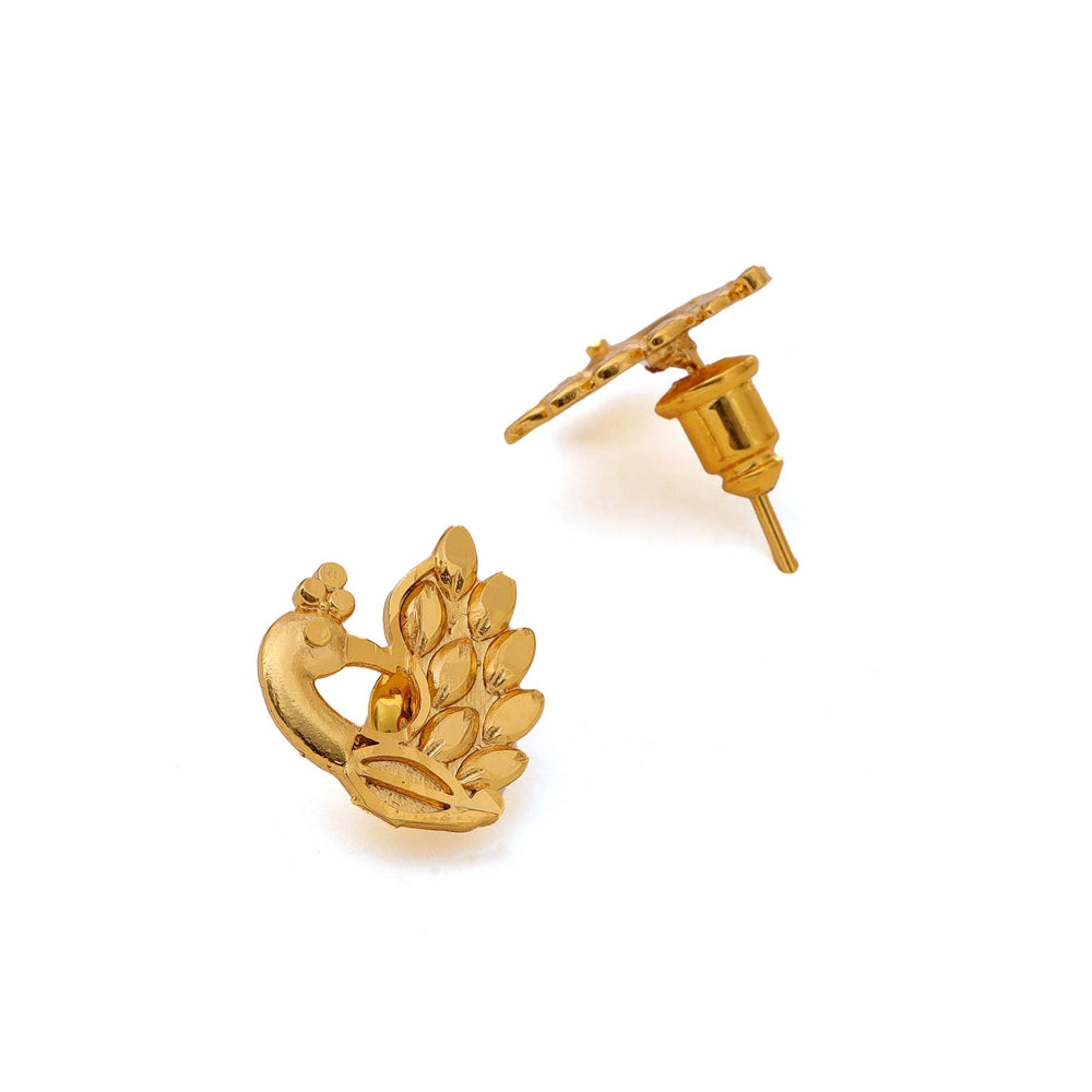 Ruby Raang Studio Gold Brass Gold Plated Statement Pair Of Earrings