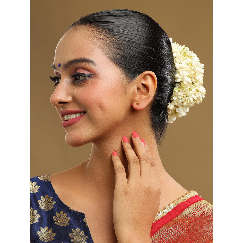 Ruby Raang Studio Gold Brass Gold Plated Statement Pair Of Earrings