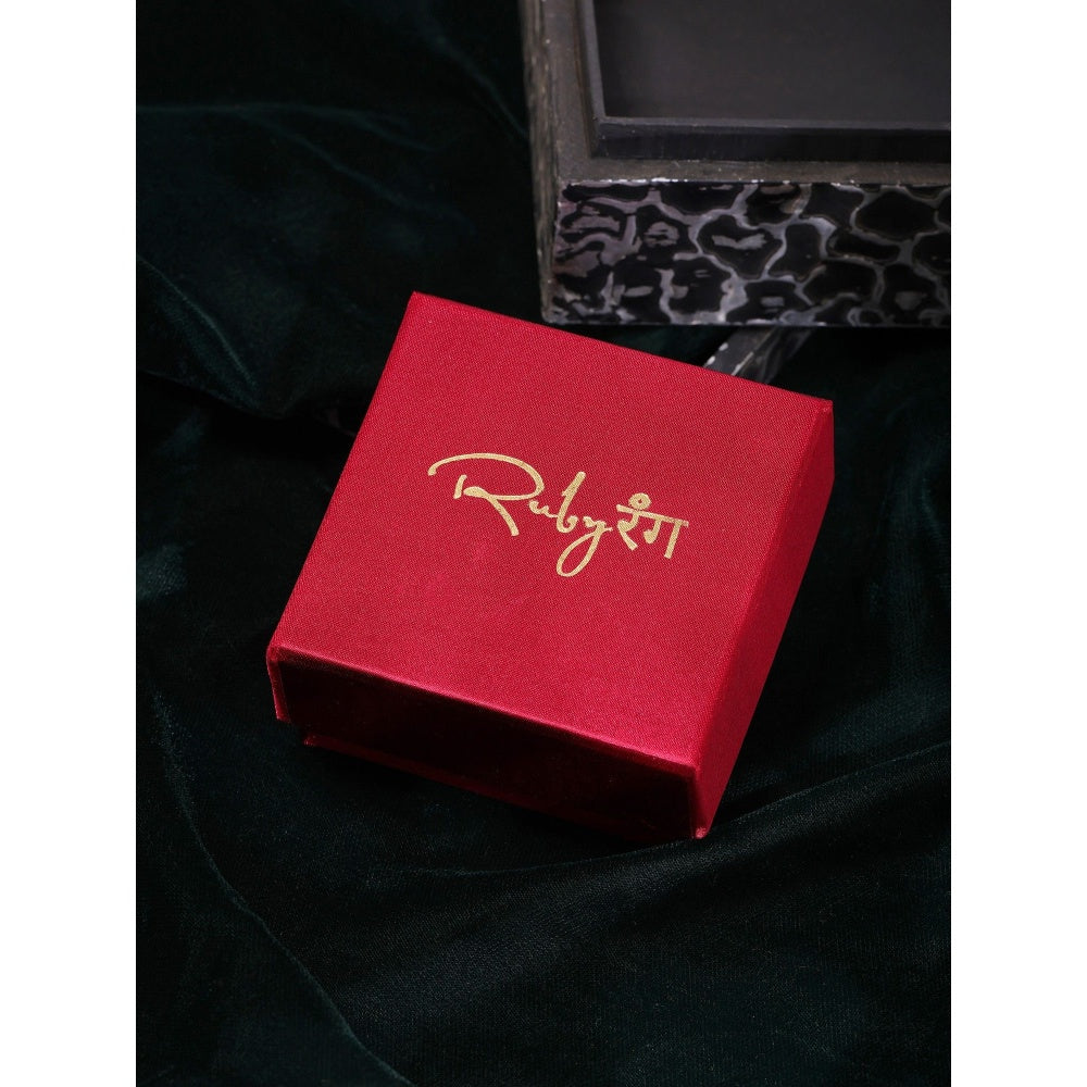 Ruby Raang Studio Round Kundan Hoop Earrings