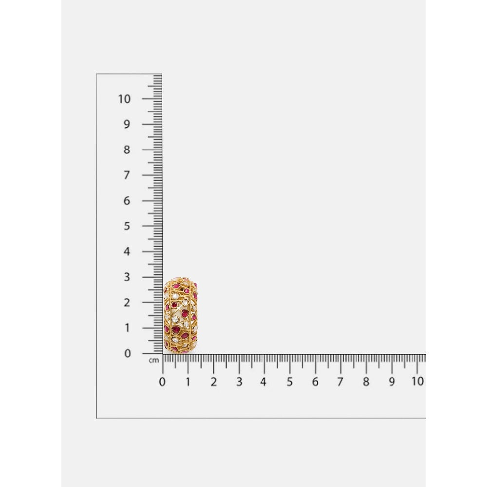 Ruby Raang Studio Round Kundan Hoop Earrings