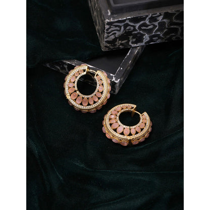 Ruby Raang Studio Round Kundan Hoop Earrings