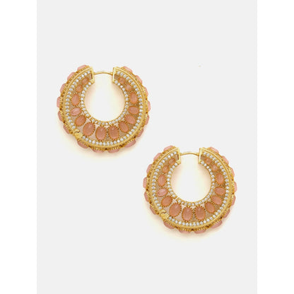 Ruby Raang Studio Round Kundan Hoop Earrings