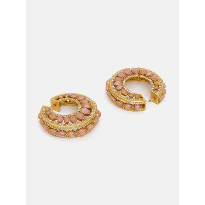 Ruby Raang Studio Round Kundan Hoop Earrings