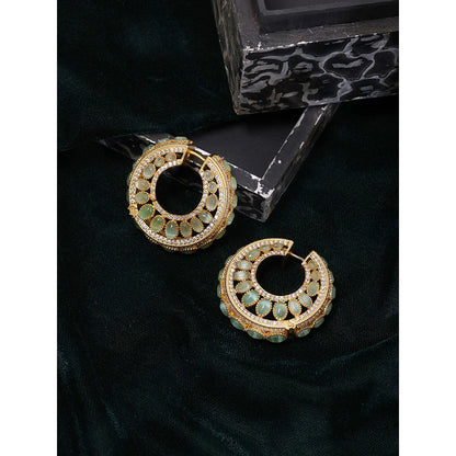 Ruby Raang Studio Round Kundan Hoop Earrings