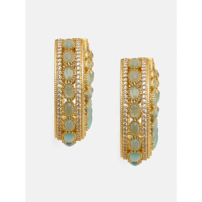 Ruby Raang Studio Round Kundan Hoop Earrings