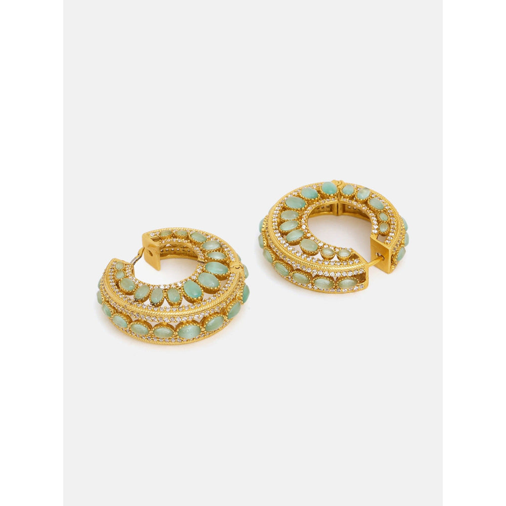 Ruby Raang Studio Round Kundan Hoop Earrings