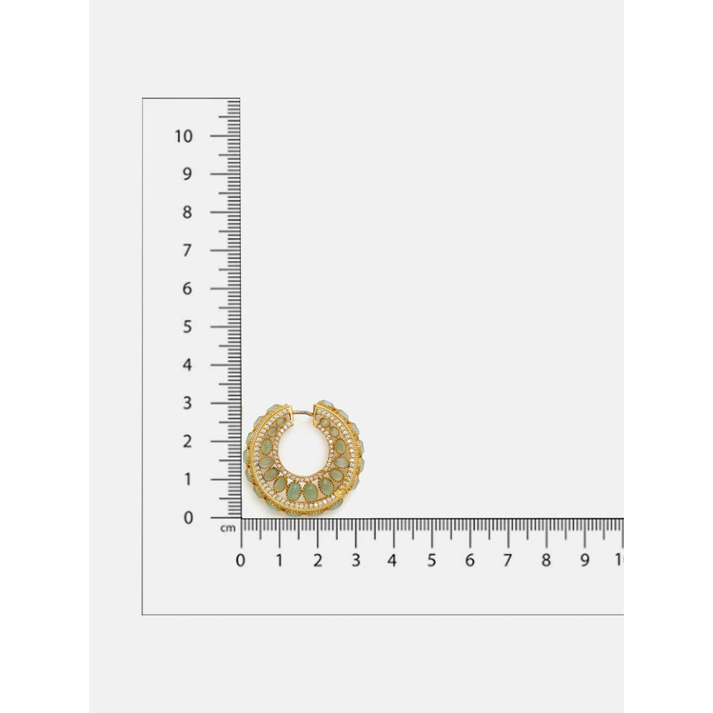 Ruby Raang Studio Round Kundan Hoop Earrings