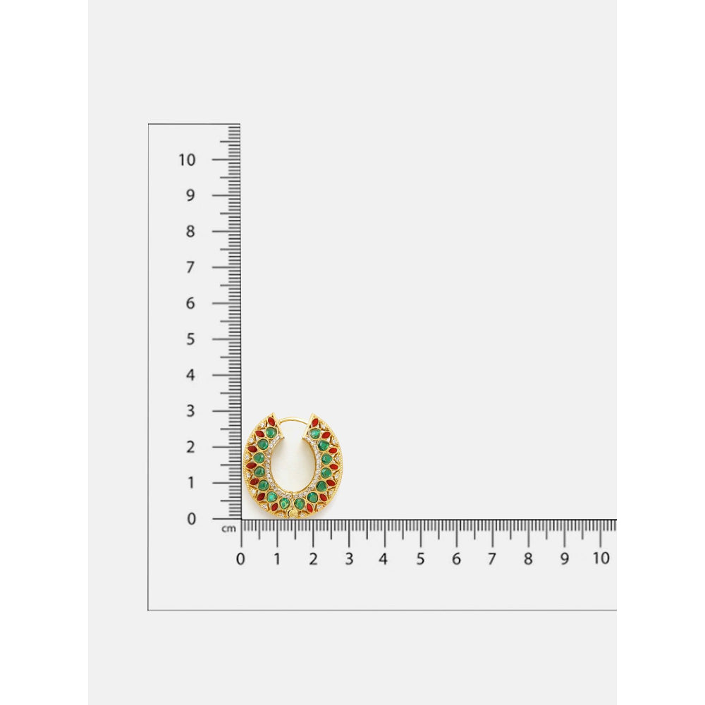 Ruby Raang Studio Kundan Hoop Earrings