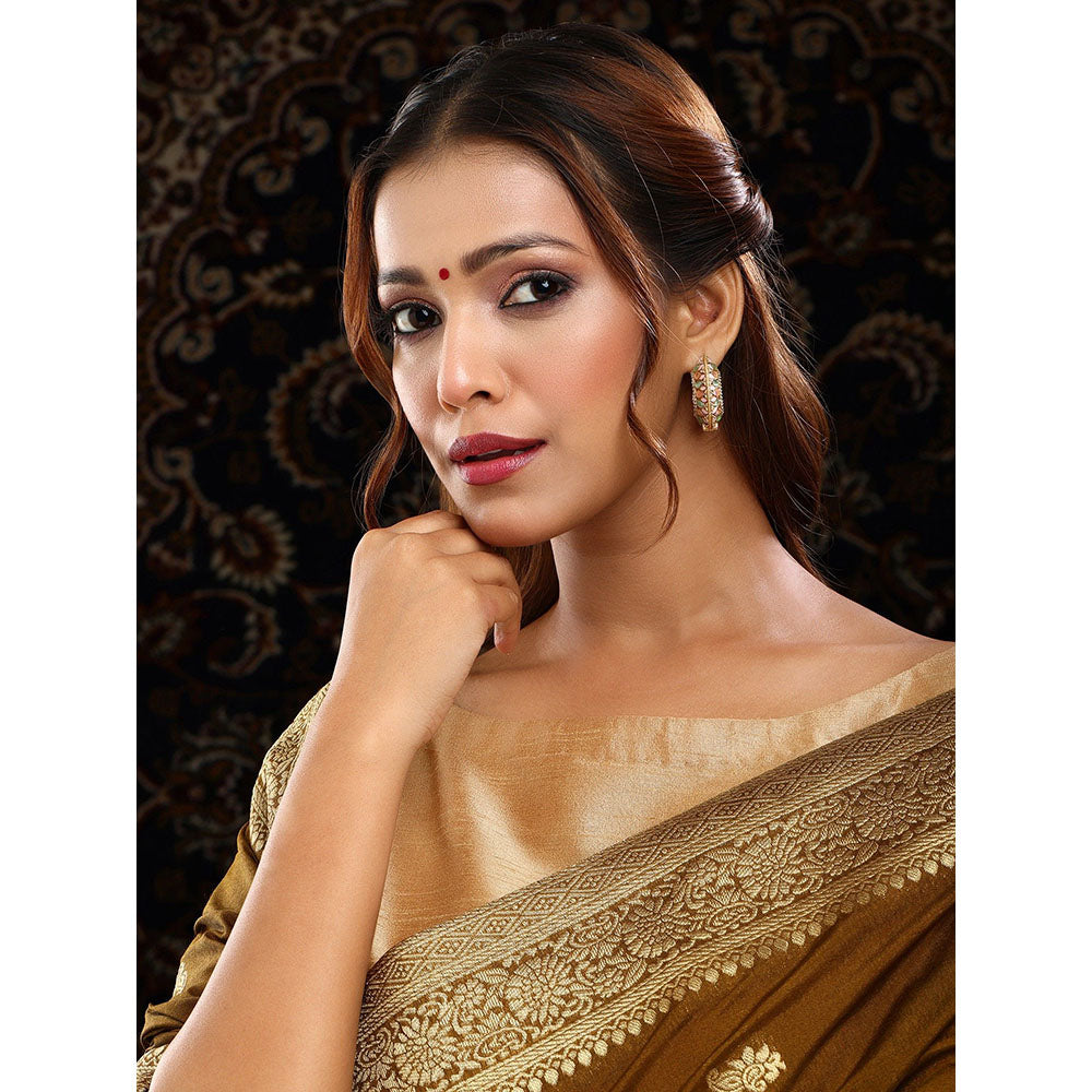 Ruby Raang Studio Kundan Hoop Earrings