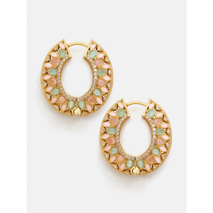 Ruby Raang Studio Kundan Hoop Earrings