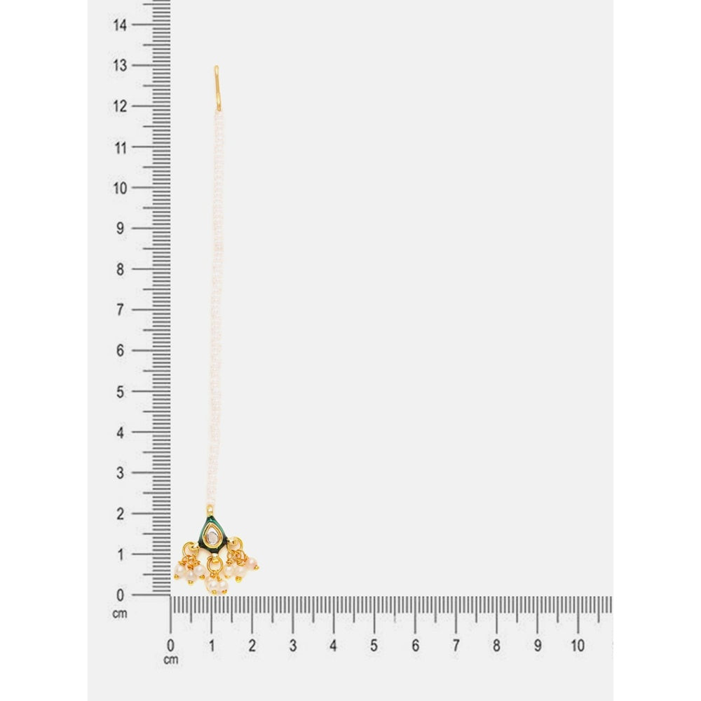 Ruby Raang Studio Kundan Maang Tikka