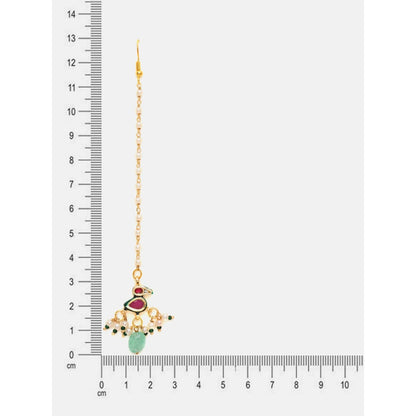 Ruby Raang Studio Multi Kundan Maang Tikka