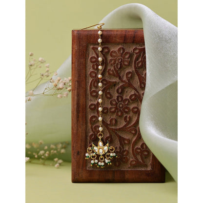 Ruby Raang Studio Kundan Maang Tikka