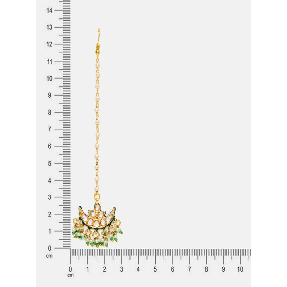 Ruby Raang Studio Kundan Maang Tikka