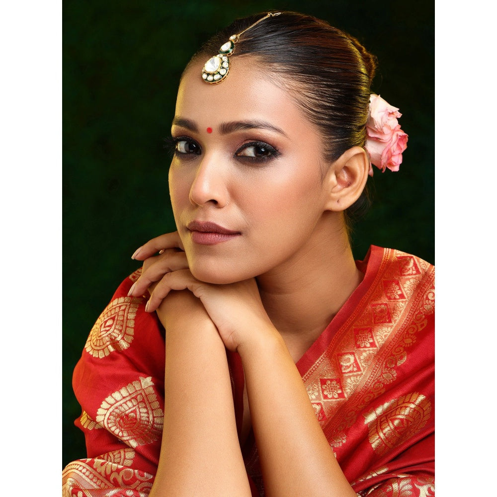 Ruby Raang Studio Kundan Maang Tikka