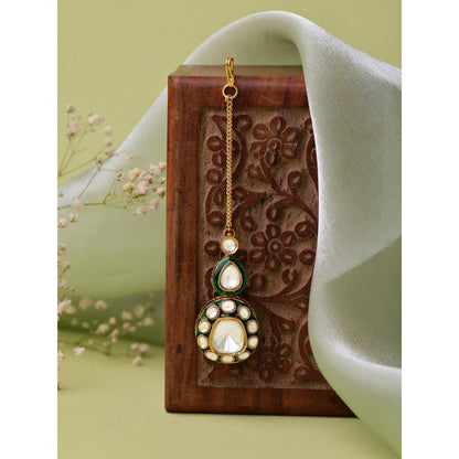 Ruby Raang Studio Kundan Maang Tikka