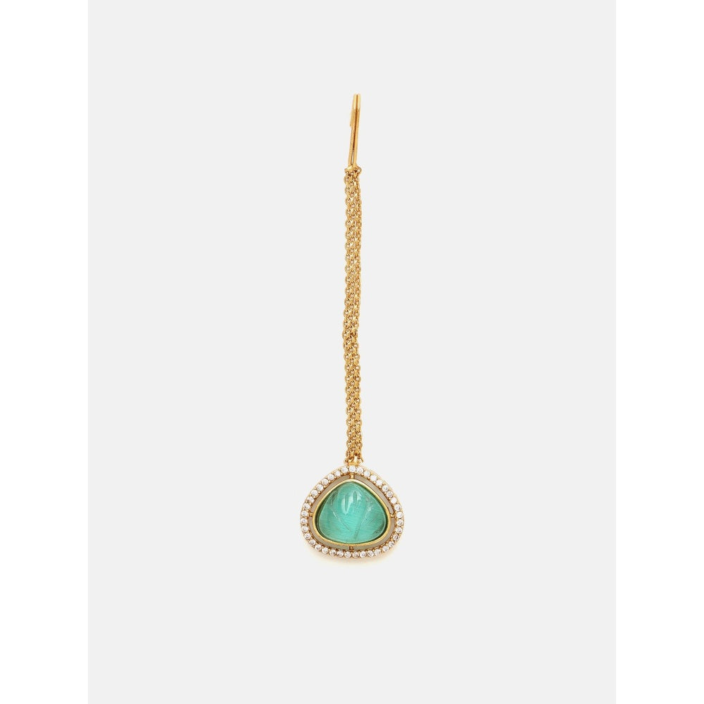 Ruby Raang Studio Stone Kundan Maang Tikka