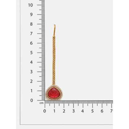 Ruby Raang Studio Stone Kundan Maang Tikka