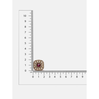 Ruby Raang Studio Kundan and Stone Ring