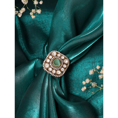 Ruby Raang Studio Kundan and Stone Ring