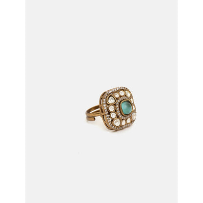 Ruby Raang Studio Kundan and Stone Ring