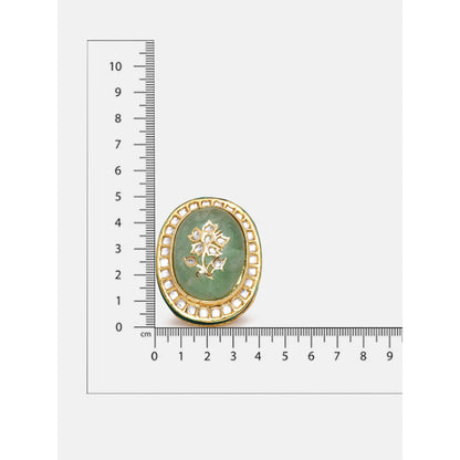 Ruby Raang Studio Kundan and Stone Ring