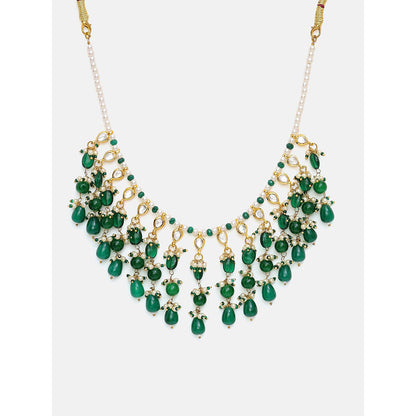 Ruby Raang Studio Kundan and Emerald Collar Necklace