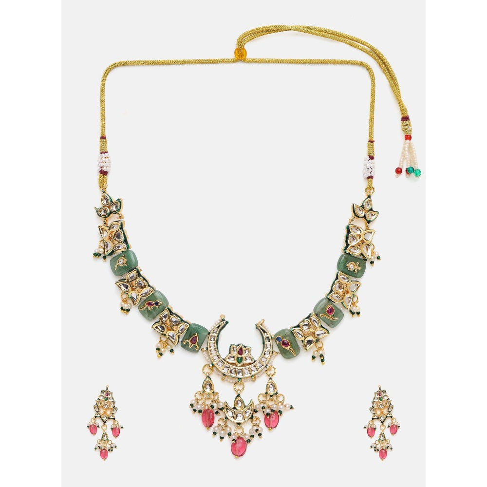Ruby Raang Studio Kundan and Stonework Jewellery Set