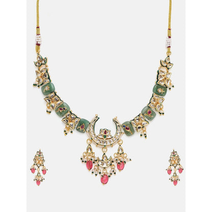 Ruby Raang Studio Kundan and Stonework Jewellery Set