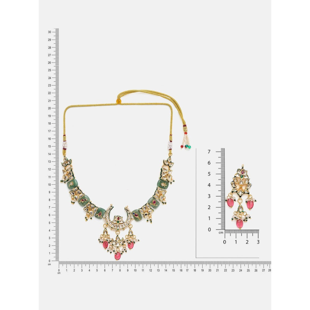 Ruby Raang Studio Kundan and Stonework Jewellery Set