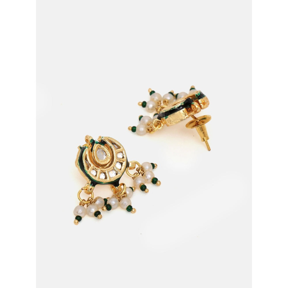 Ruby Raang Studio Long Kundan and Stonework Jewellery Set